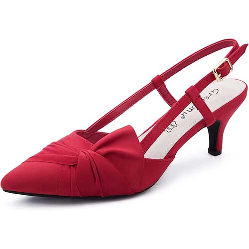 Zapatos De Tacón Bajo Mujer - Punta Puntiaguda, Hebilla Ajustable Y Tacón De 7 Cm